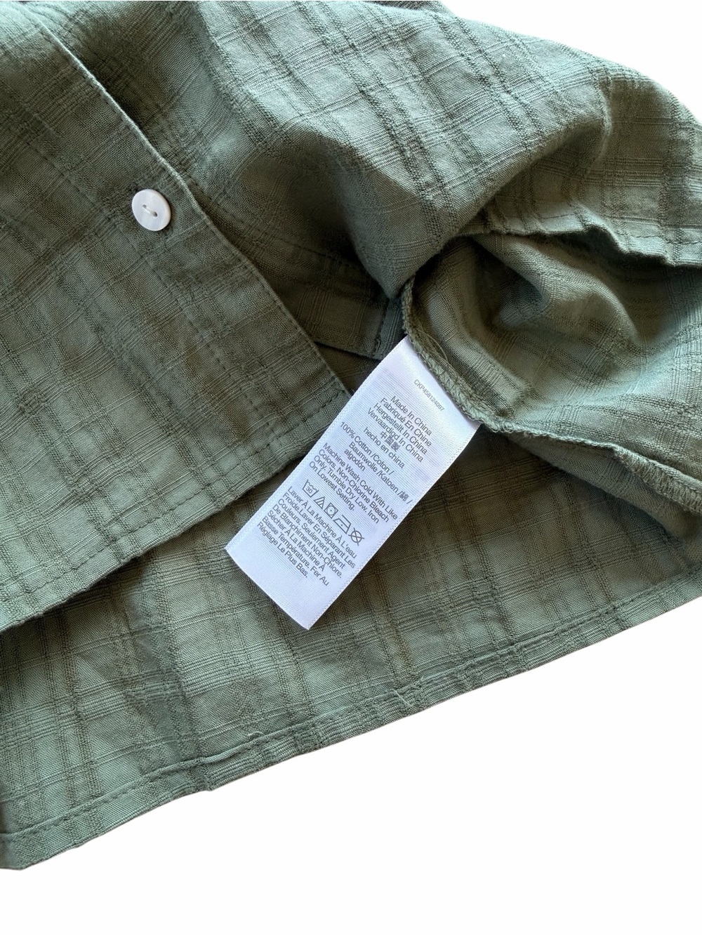 Madewell Ruffle-Collar Button-Up Shirt in
Syril Plaid Green Faded Palm - Picture 5 of 7